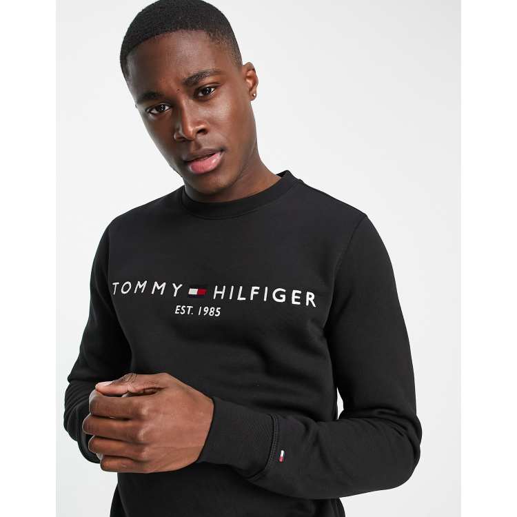 Tommy Hilfiger Sweatshirt in Schwarz mit Logo auf der Brust ASOS