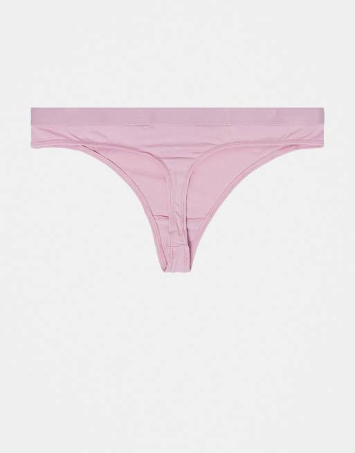 Tommy Hilfiger – Syrénlila och pastellrosa stringtrosor med flagglogga, 3-pack, 3 av 3