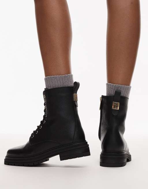 Tommy Hilfiger – Sznurowane czarne buty, 4 z 4