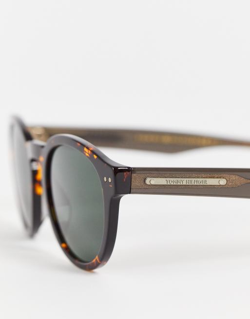 Tommy Hilfiger – Szylkretowe okrągłe okulary przeciwsłoneczne, 3 z 4