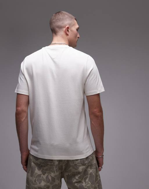 Tommy Hilfiger - T-shirt à encadré drapeau américain - Blanc cassé, 4 de 4