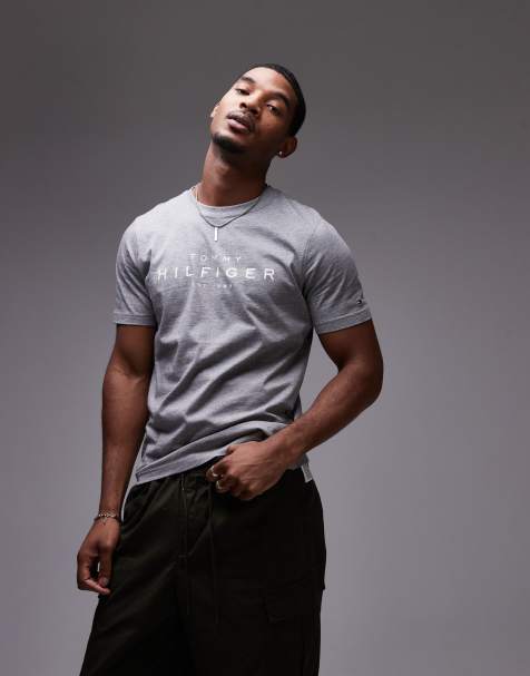 Tommy Hilfiger - T-shirt à grand logo - Gris - view 1