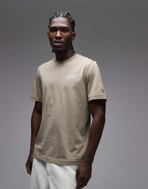 Tommy Hilfiger - T-shirt à imprimé photo de palmier - Taupe, 3 de 5