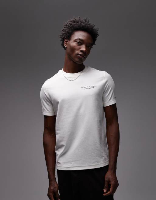 Tommy Hilfiger - T-shirt à logo graphique - Blanc cassé, 4 de 4