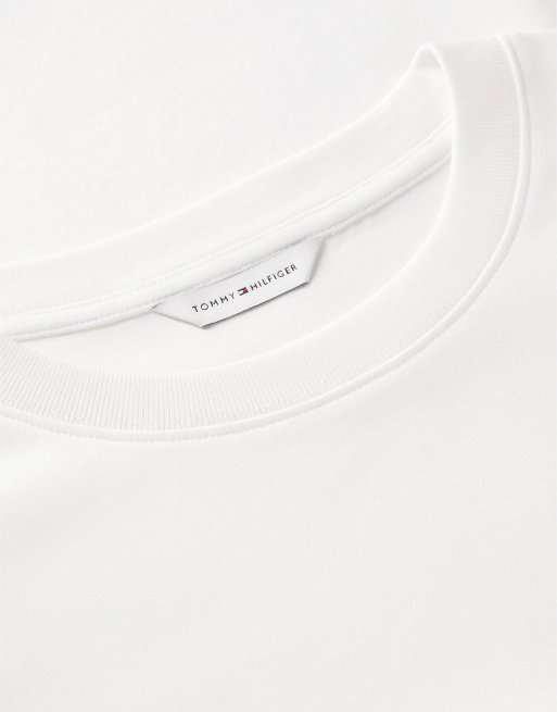 Tommy Hilfiger t-shirt à manches longues en maille interlock coupe relaxed écru, 6 de 6