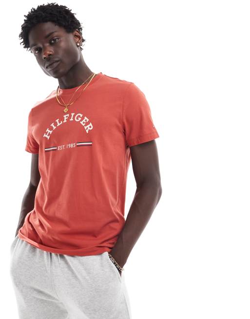 Tommy Hilfiger - T-shirt ajusté - Corail