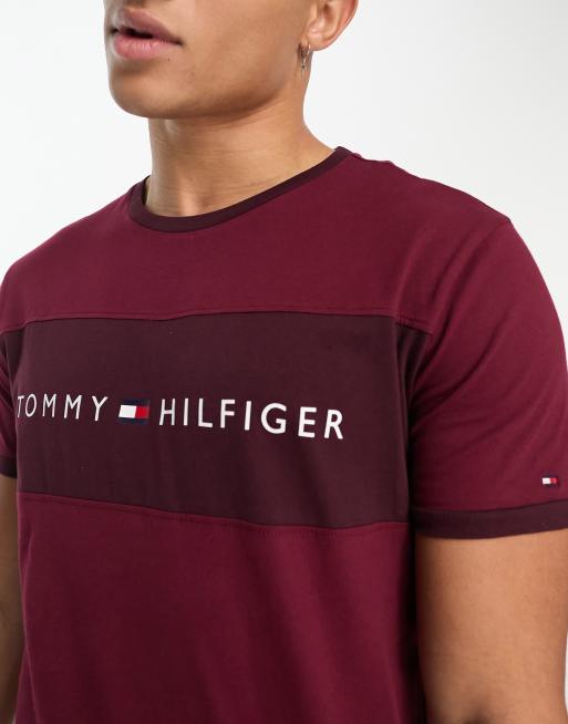 Tommy Hilfiger T shirt avec bande sur le devant Rouge