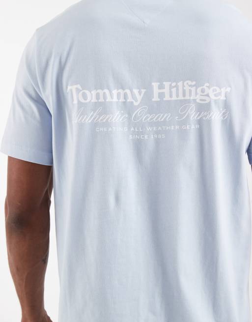 Tommy Hilfiger - T-shirt avec imprimé nautique au dos - Bleu clair, 4 de 5