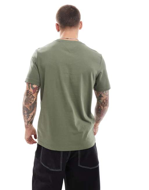 Tommy Hilfiger - T-shirt avec logo nautique incurvé - Vert kaki, 4 de 4