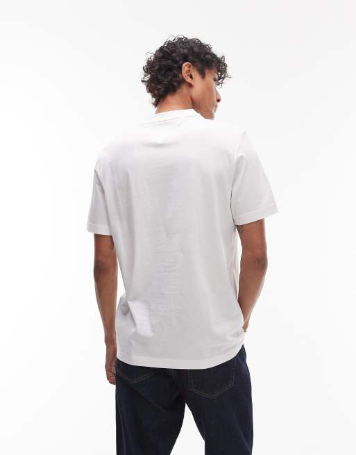 Tommy Hilfiger - T-shirt bianca con bandiera lineare, 4 di 4