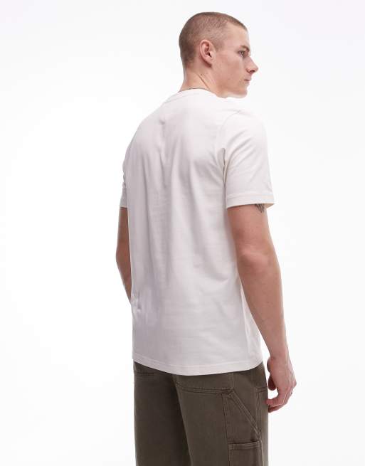 Tommy Hilfiger - T-shirt bianco sporco con bandiera al centro, 3 di 4