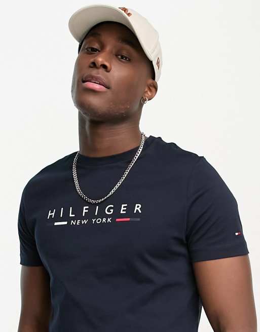 Tommy Hilfiger - T-shirt con logo NY, colore bly navy