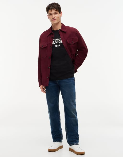 Tommy Hilfiger t-shirt en jersey à col rond avec logo contrastant noir, 2 de 6
