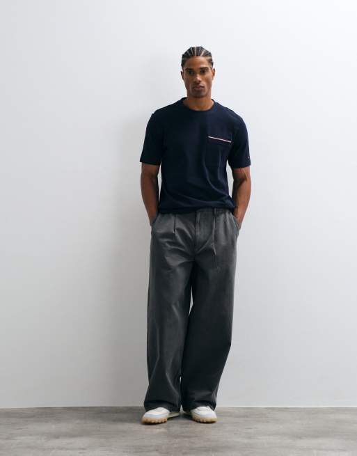 Tommy Hilfiger t-shirt en piqué bleu marine, 3 de 5