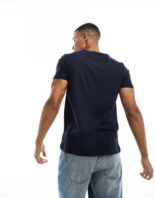 Tommy Hilfiger t-shirt i marineblå med broderet flaglogo, 2 af 4