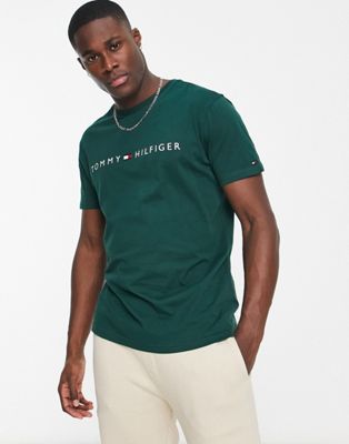 Tommy Hilfiger t-shirt in dark green - ASOS Price Checker