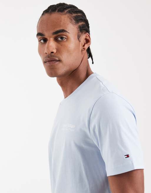 Tommy Hilfiger – T-Shirt in Hellblau mit nautischem Rückenprint, 5 von 5
