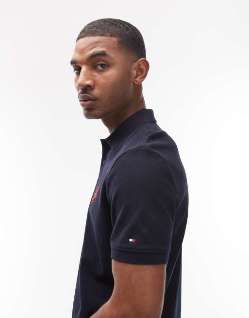 Tommy Hilfiger – T-Shirt in Marineblau mit Logo-Schriftzug, 4 von 5