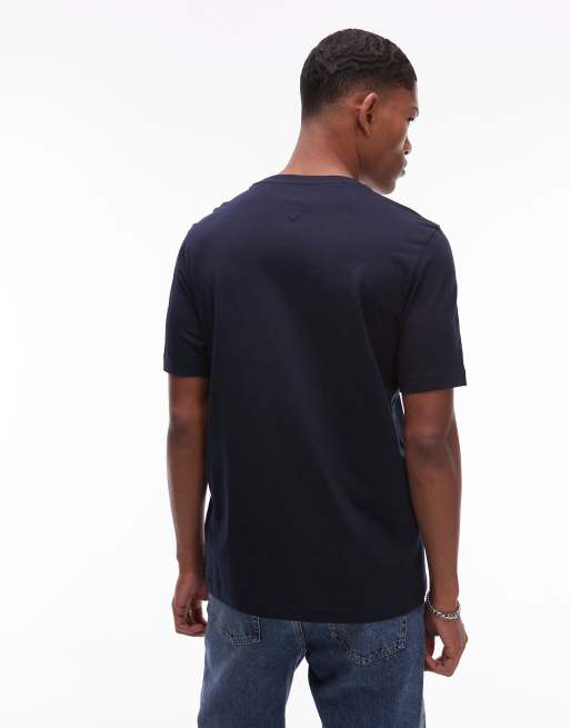 Tommy Hilfiger – T-Shirt in Marineblau mit Schriftzug, 2 von 4
