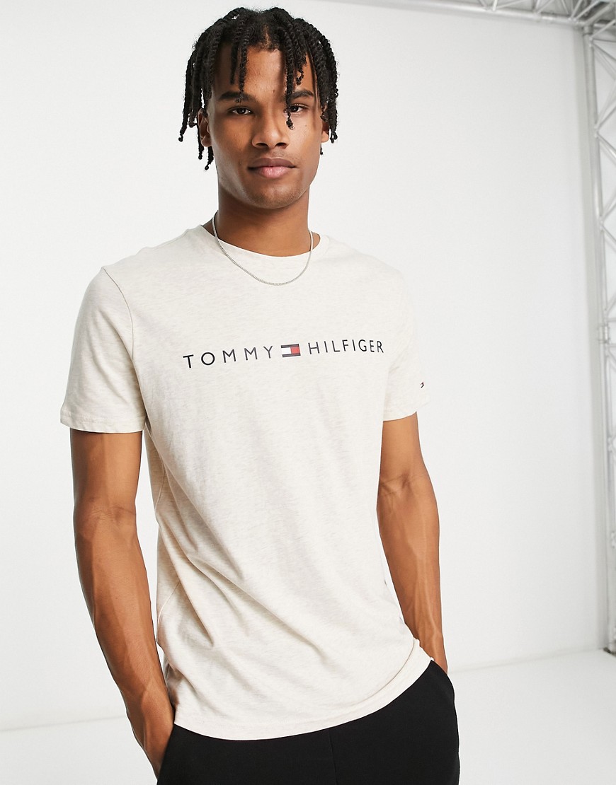 TOMMY HILFIGER T-SHIRT IN STONE-NEUTRAL