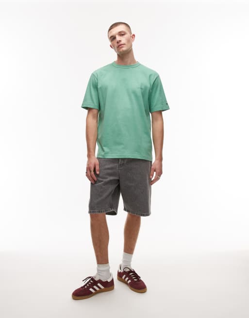 Tommy Hilfiger - T-shirt in vervaagd groen met logo in dezelfde tint, 4 van 4
