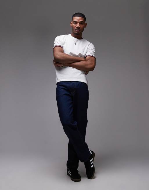 Tommy Hilfiger - T-shirt met een gekleurd randje in wit, 4 van 4
