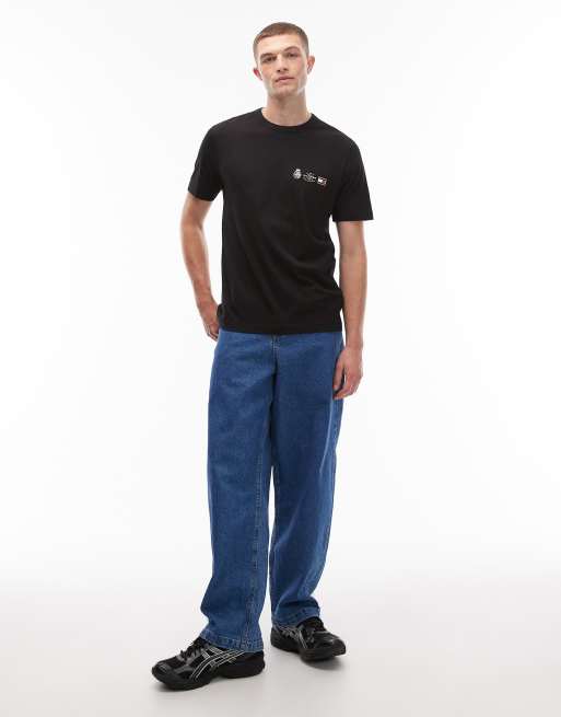 Tommy Hilfiger - T-shirt met embleemlogo in zwart, 2 van 5