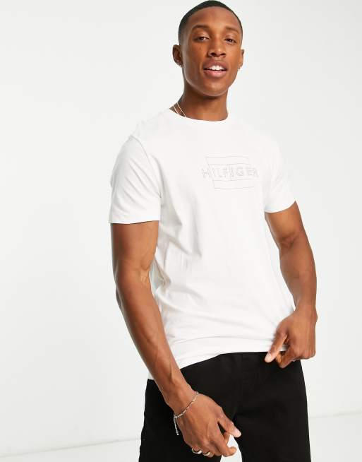 Tommy hilfiger t shirt wit hotsell