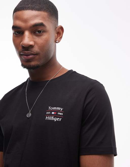 Tommy Hilfiger - T-shirt met logo in zwart, 2 van 4