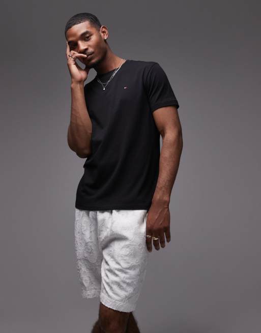 Tommy Hilfiger - T-shirt met logo in zwart