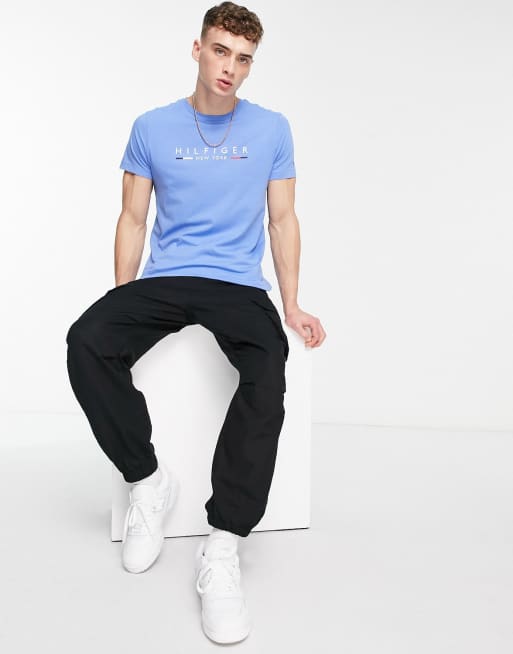 Tommy Hilfiger - T-shirt met 'NY' logo in blauw, 4 van 4