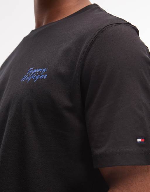 Tommy Hilfiger - T-shirt met palmprint in zwart, 5 van 5