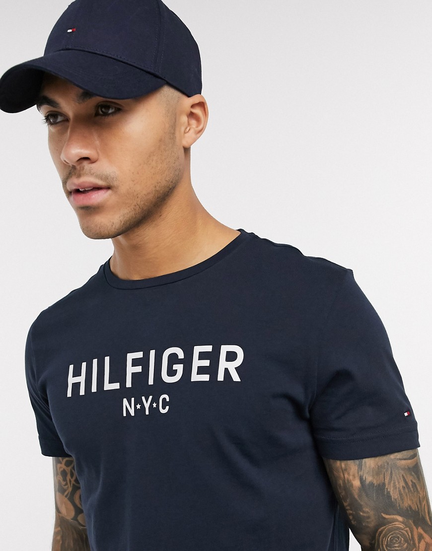 Tommy Hilfiger - T-shirt met print-Blauw