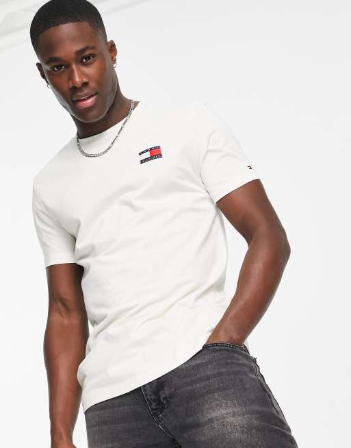 Tommy Hilfiger T shirt met vlaglogo in wit