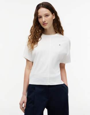 T-shirt ras de cou à manches chauve-souris - Blanc S
