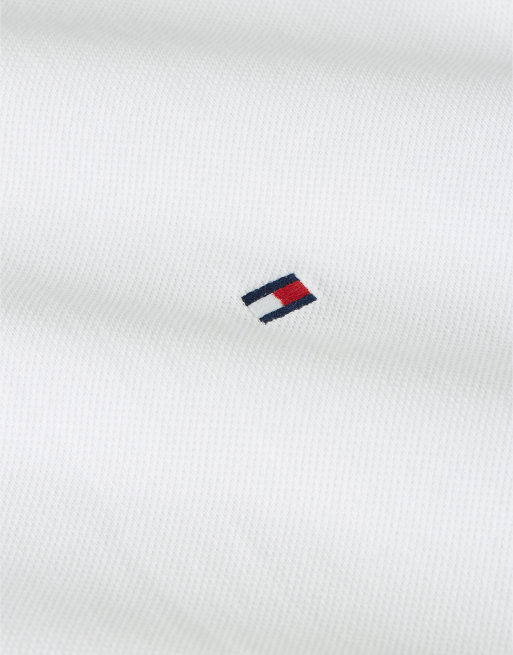 Tommy Hilfiger T-shirt ras de cou en piqué à poignets contrastés blanc, 6 de 6