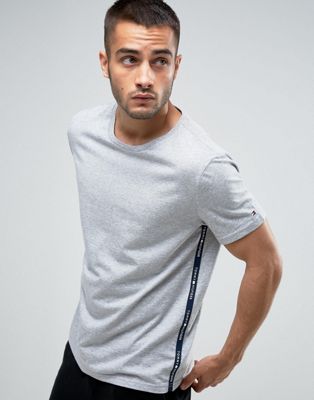 Tommy Hilfiger T-Shirt Side Logo ASOS Gray | in Heather Tape