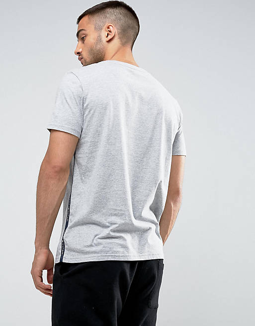 Tommy Hilfiger T-Shirt Side Logo Tape in Gray Heather | ASOS