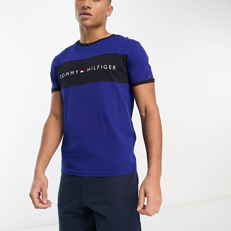 in front blue with | Hilfiger stripe t-shirt ASOS Tommy