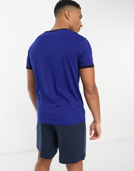 Tommy Hilfiger t-shirt blue front | with in stripe ASOS