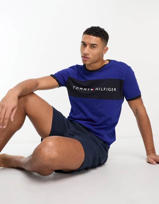 blue Hilfiger stripe ASOS in t-shirt front | with Tommy