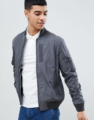 tommy hilfiger grey bomber jacket