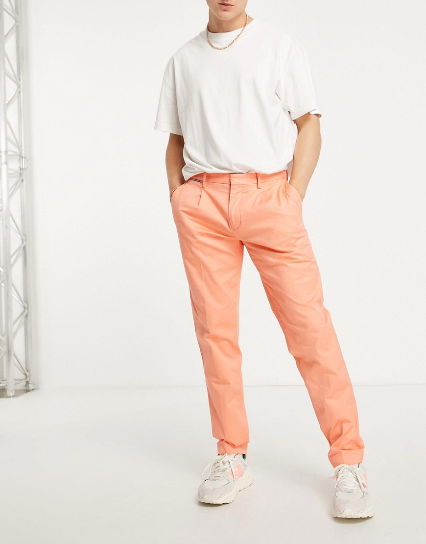 Tommy Hilfiger tapered fit summer chinos-Pink