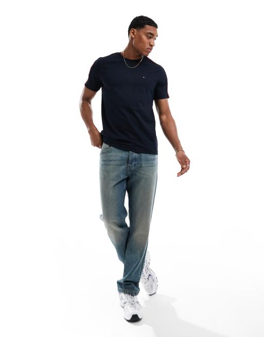 Tommy Hilfiger taping t-shirt in navy, 3 of 4