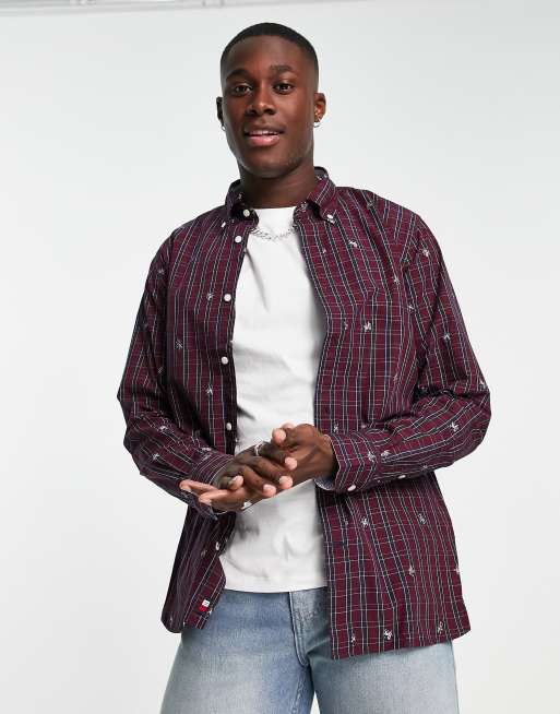 Tommy hilfiger men's store plaid shirt