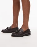 [Tommy Hilfiger] Tommy Hilfiger tassel leather loafers in black 41 Cocoa