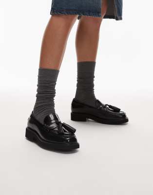 Tommy Hilfiger Tassel Leather Loafers