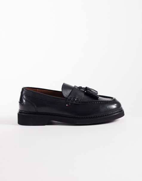 Tommy Hilfiger tassel loafers in black - view 1