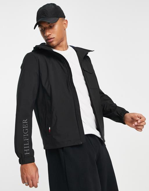 Tommy Hilfiger tech hooded jacket in black | ASOS