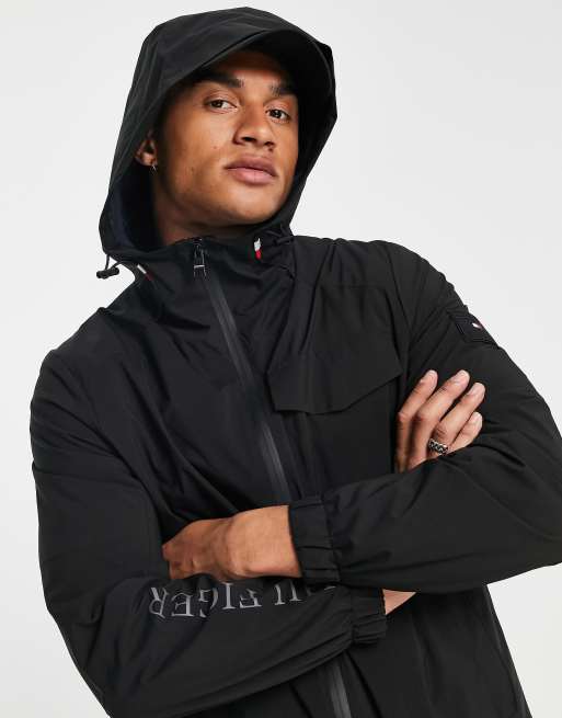 Hooded tech jacket hot sale tommy hilfiger